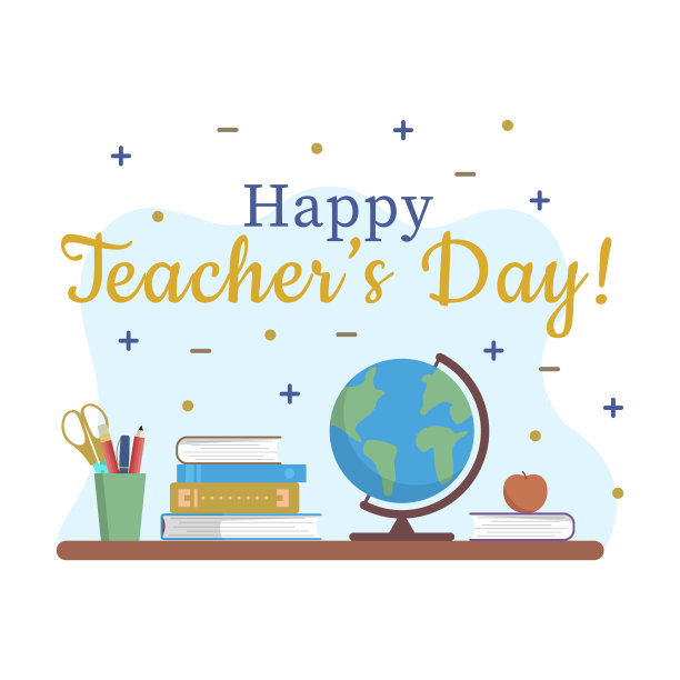 教师节快乐横幅概念。表和书图片下载