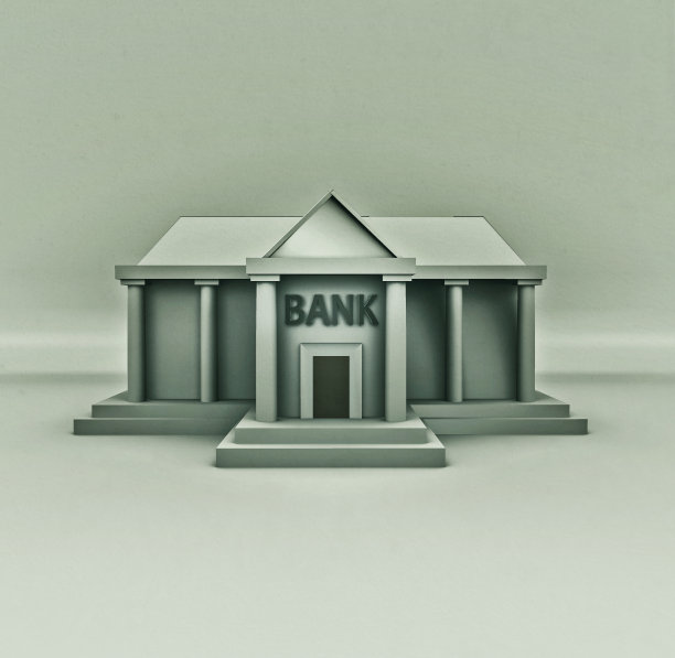 最小银行，3D插图模板。图片下载
