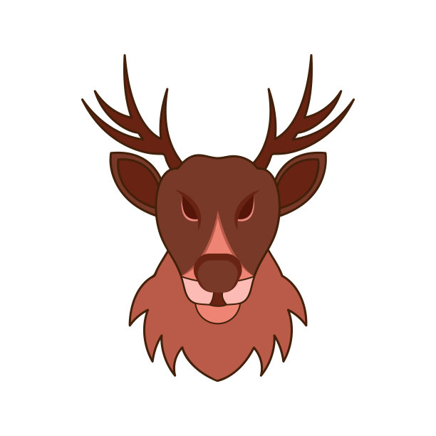未来鹿简单的吉祥物风格图片下载