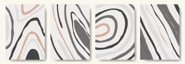 现代抽象的背景。最小的时尚风格。各种形状设置的设计模板，适合背景卡片，问候，墙纸，小册子，传单，邀请等。矢量图图片下载