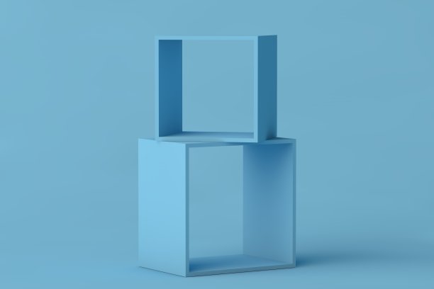 蓝色方块图片下载