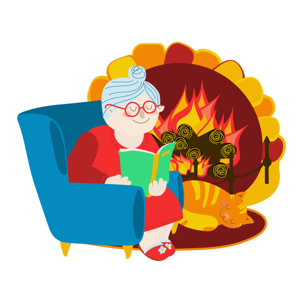 奶奶在看书图片下载