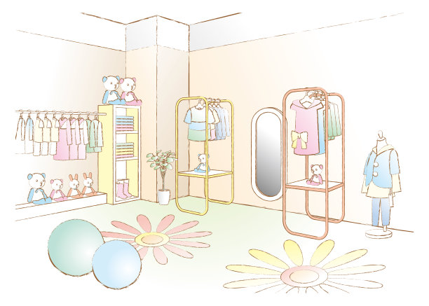 矢量插图的精品店。图片下载