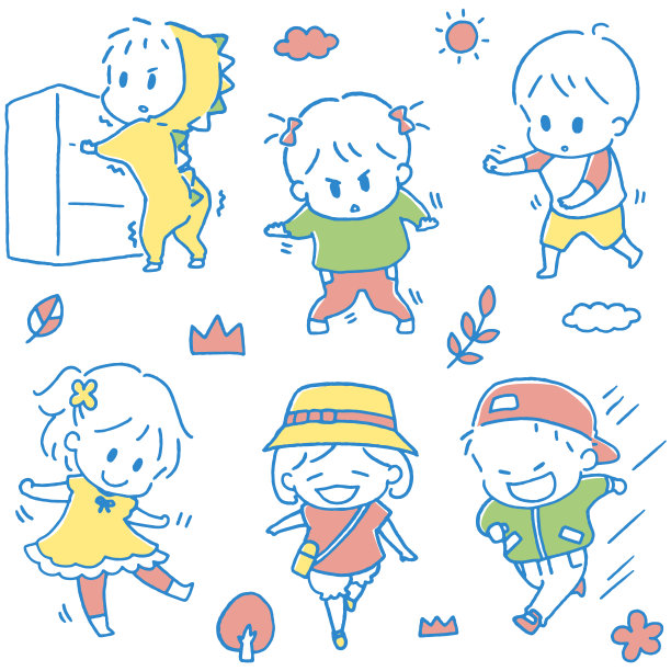 插图集的一个孩子从捡到能够跑图片下载