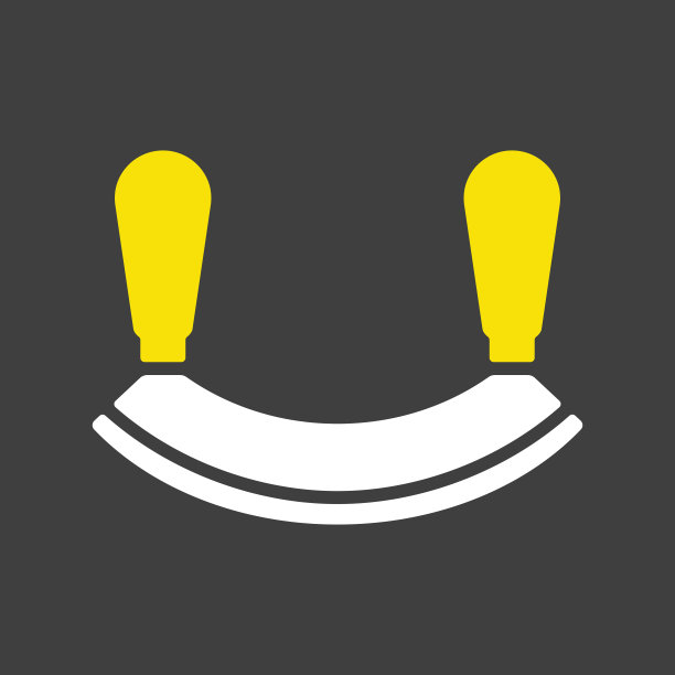 双叶草本切割器或Mezzaluna矢量图标图片下载