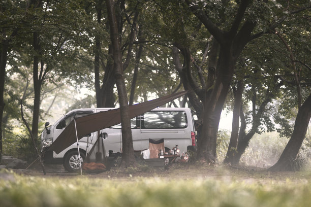 雨中露营图片下载