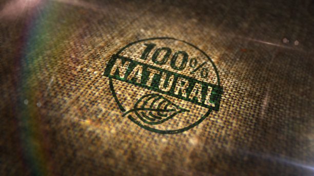 麻袋上印有100%天然标志图片下载