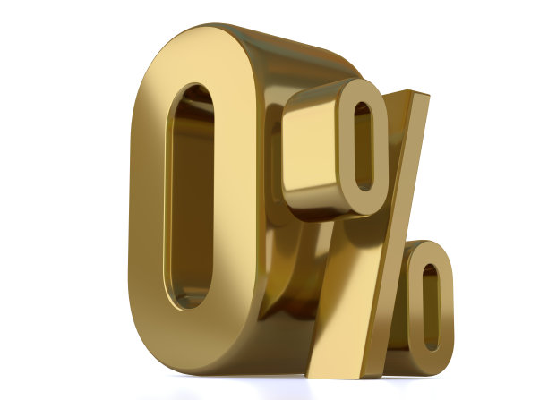 0%的3 d演示。金色零折扣白色背景图片下载