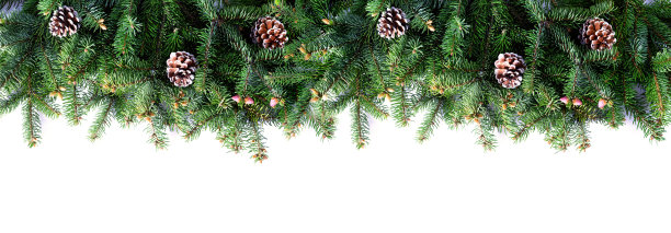 喜庆冬季圣诞边框。图片下载