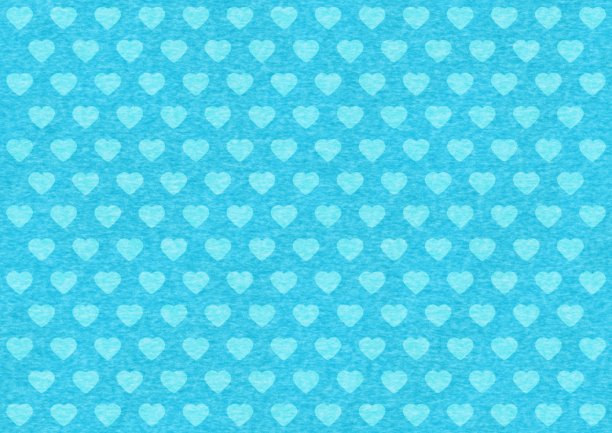 浅蓝色毡织物背景与心形图案图片下载