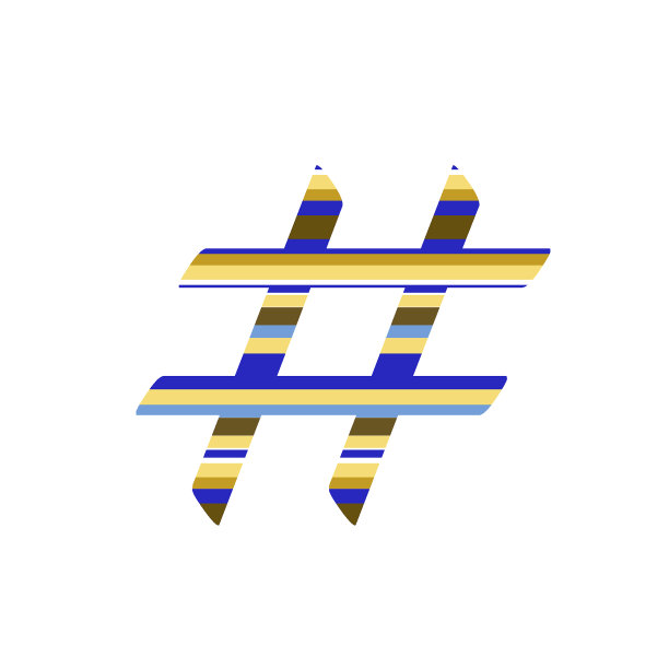 # #标签由黄色、赭色、棕色、蓝色和白色条纹组成，孤立在白色背景上图片下载