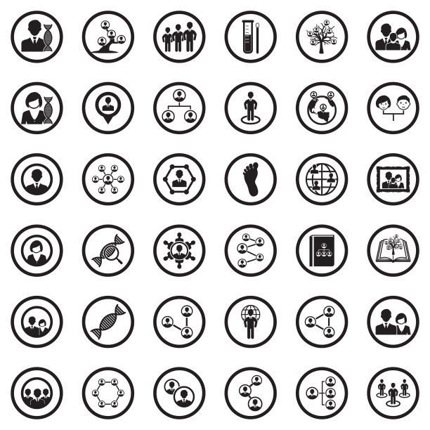 祖先图标。圆形黑色平面设计。矢量插图。图片下载