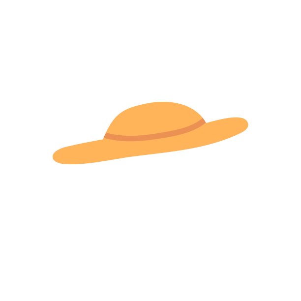 扁平卡通时尚女性的边帽，时尚时尚的矢量插图概念图片下载