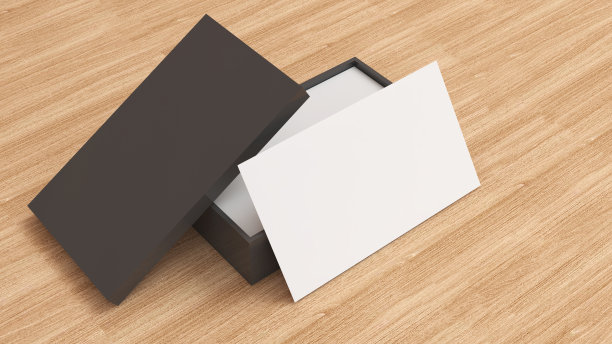 木制背景的名片，品牌标识模板。名片图片下载