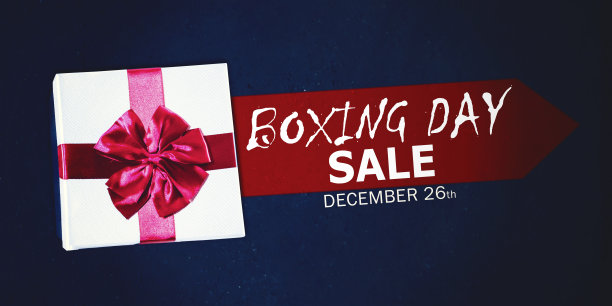 礼品盒与节礼日促销文字图片下载