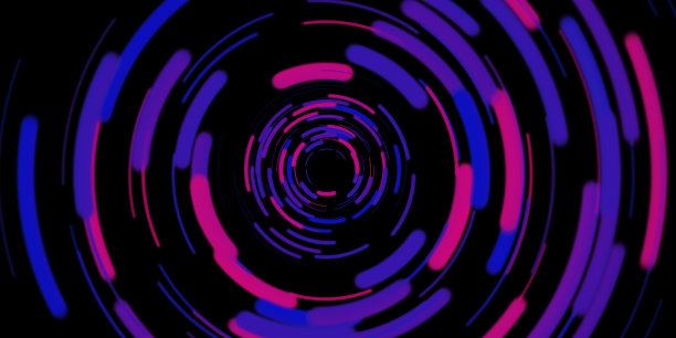 圆形光线旋转激光光脉冲激光光螺旋三维插图图片下载