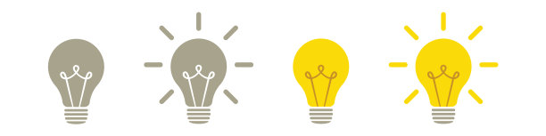 灯的图标集。创意灯图标集合。平面样式-股票向量图片下载