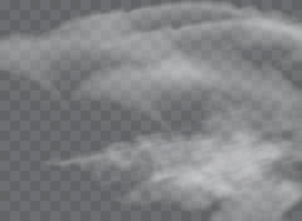 雾或烟隔离透明特效。白色矢量云，雾或烟雾背景。图片下载