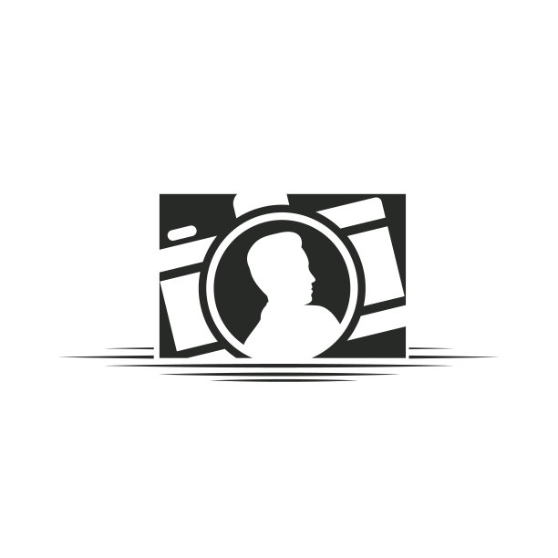 婚纱摄影Logo设计。摄影师图标。图片下载