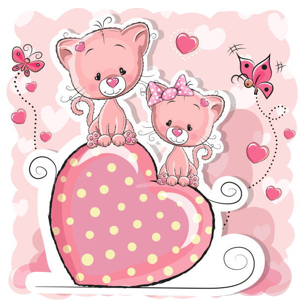 两个可爱的猫图片下载