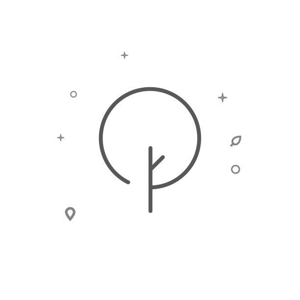 圆冠树简单的矢量线图标。树标志孤立在白色背景。可编辑的中风图片下载