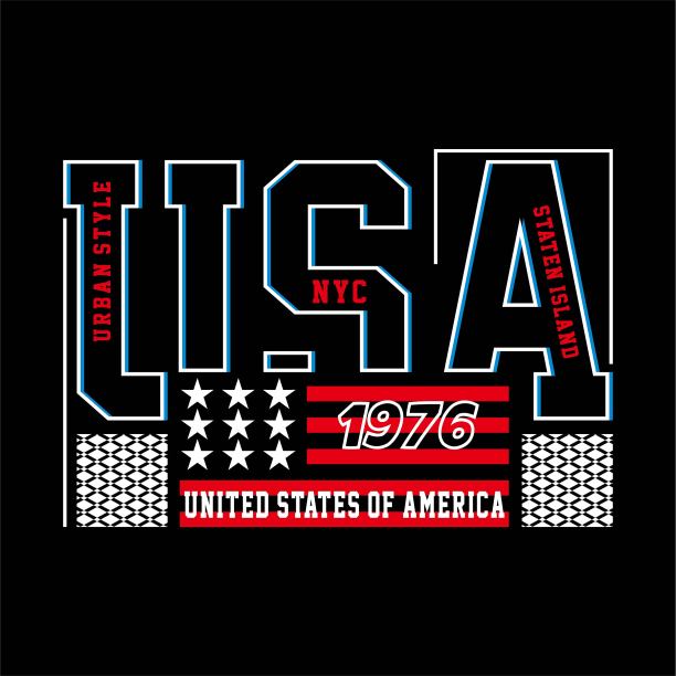 设计矢量排印校集合美国为t恤印刷男人图片下载