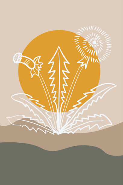 蒲公英，抽象，海报，最小图片下载