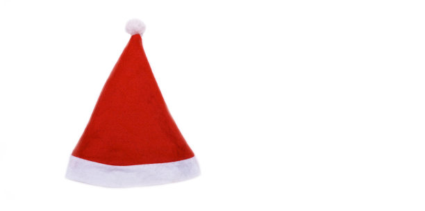 圣诞老人的帽子孤立在白色图片下载