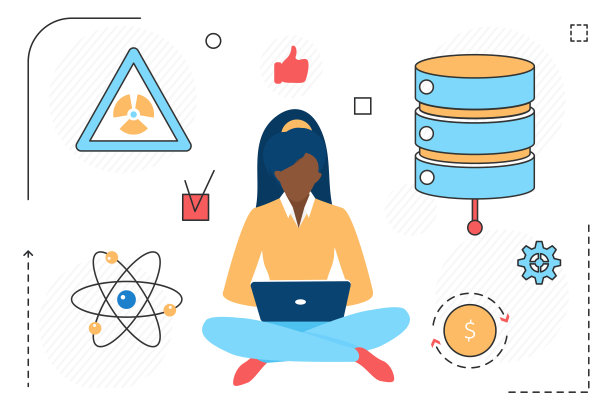 现代科学物理学研究技术、原子、科学设备和科学家图片下载