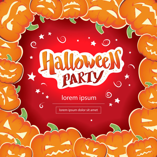 万圣节快乐海报，卡片，横幅设计模板。图片下载