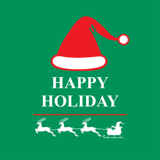 圣诞帽贺卡图片下载