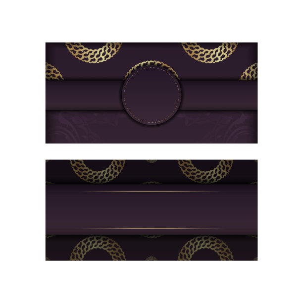 勃艮第旗帜与金色图案曼荼罗和一个地方下的标志图片下载