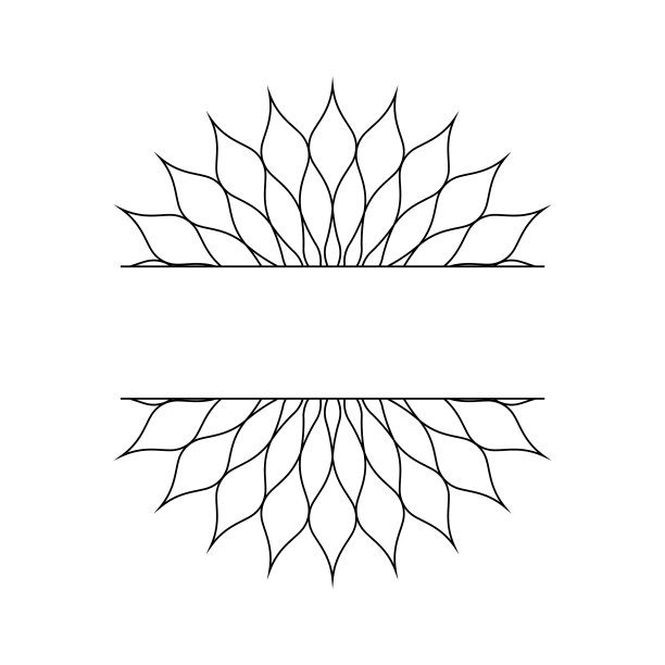 抽象的线性模板以雪花或花朵的形式设计卡片、请柬。矢量插图。图片下载