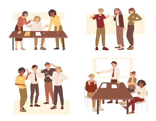 紧张的办公环境图片下载