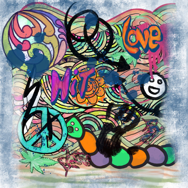 抽象城市街头涂鸦艺术背景图片下载