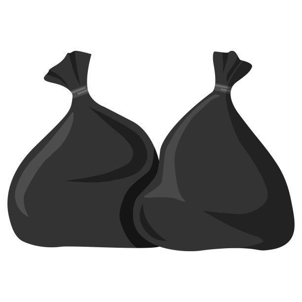 垃圾袋矢量孤立插图图片下载