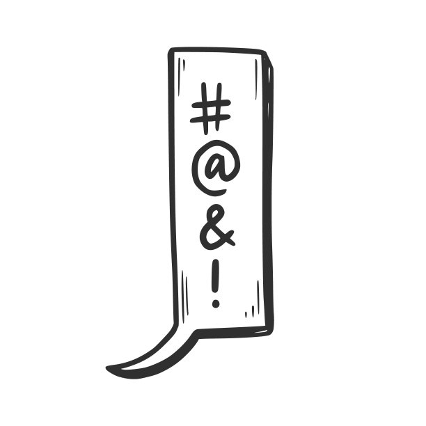 骂人的话言语泡沫。向量图片下载