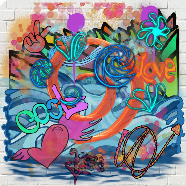 抽象城市街头涂鸦艺术背景图片下载