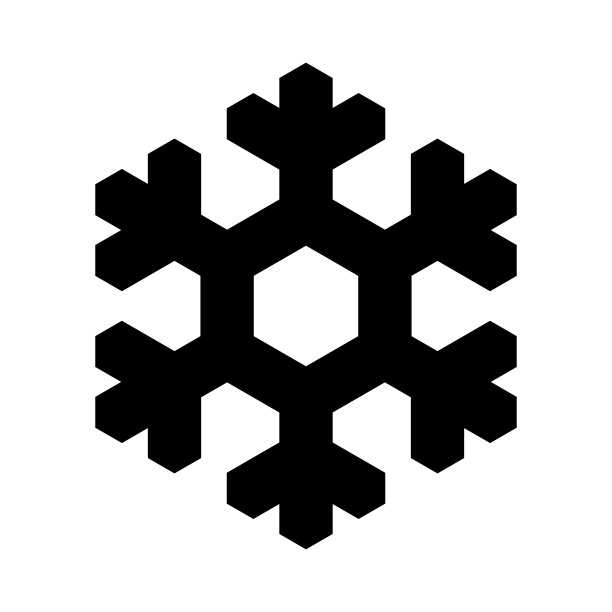 雪花图标。圣诞节和冬天的主题。简单的平面黑色插图上的白色背景图片下载
