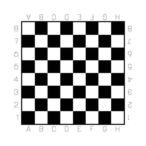 黑白棋盘。棋盘游戏休闲或运动的棋类游戏。矢量图图片下载