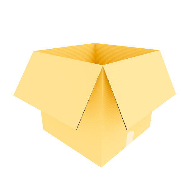 打开白色背景的纸板箱。设计的模型。图片下载