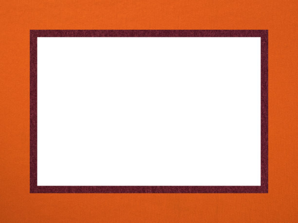 橙色-勃艮第纹理装饰矩形框架与自由的白色领域图片下载
