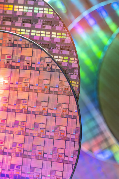 反射不同颜色的硅片。图片下载