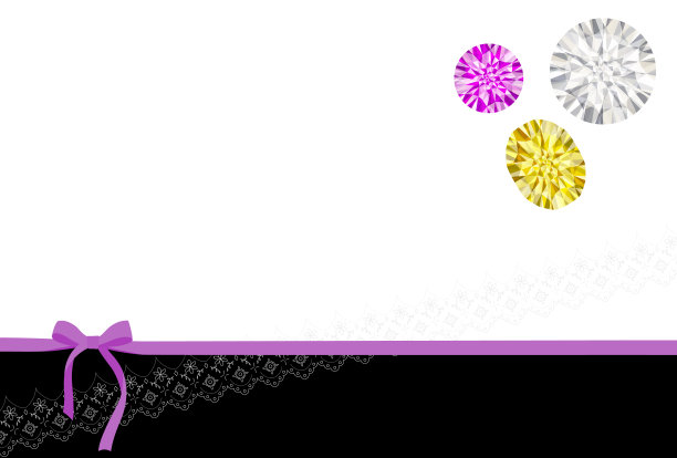 带有宝石插图的卡片模板(矢量)图片下载