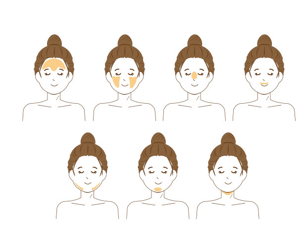 女性的脸。脱发的位置。矢量插图。图片下载