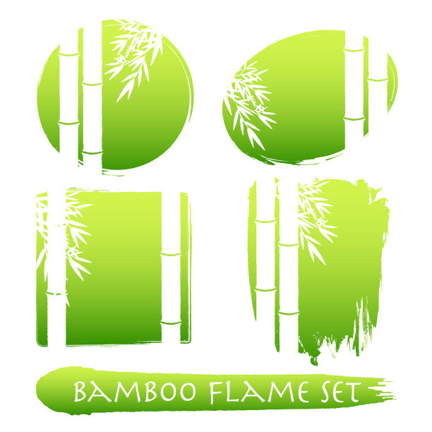 简单的竹框架，矢量材质。图片下载