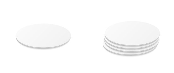 啤酒的过山车。空的白色模型。啤酒杯、茶杯保护杯垫，白色背景下隔离。品牌模板矢量插图。图片下载