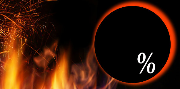 星期五的销售。暗网旗帜与火。季节性折扣概念。图片下载