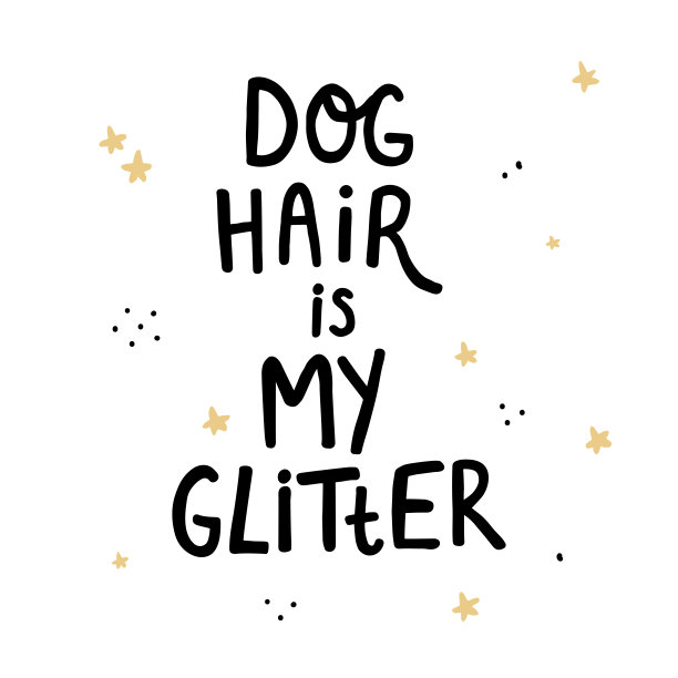 矢量插图的狗和字母的文字图片下载