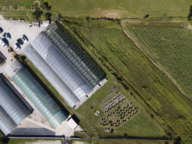 温室直接从上面-股票照片图片下载